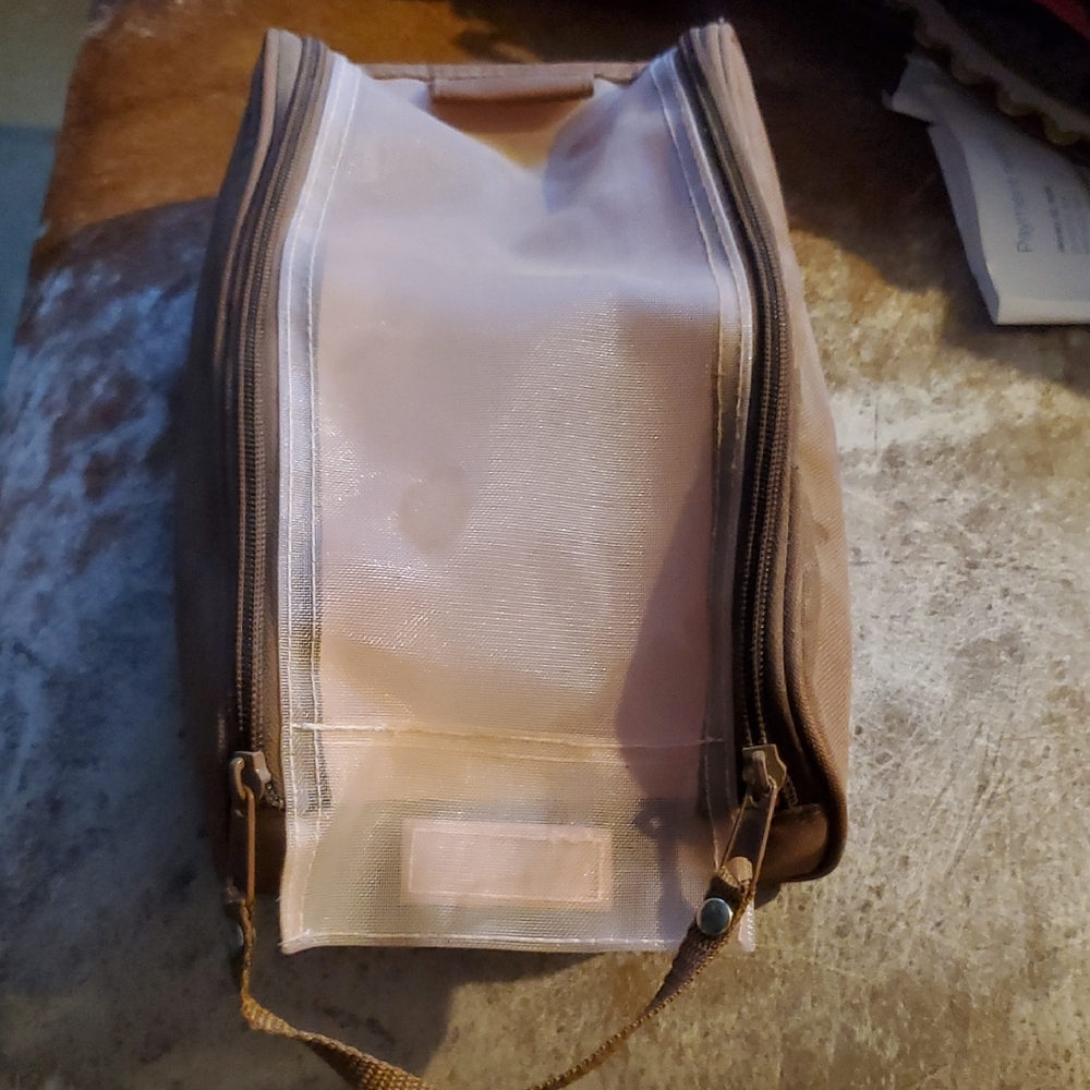 Creative Memories Tan and Pink Organizer Bag